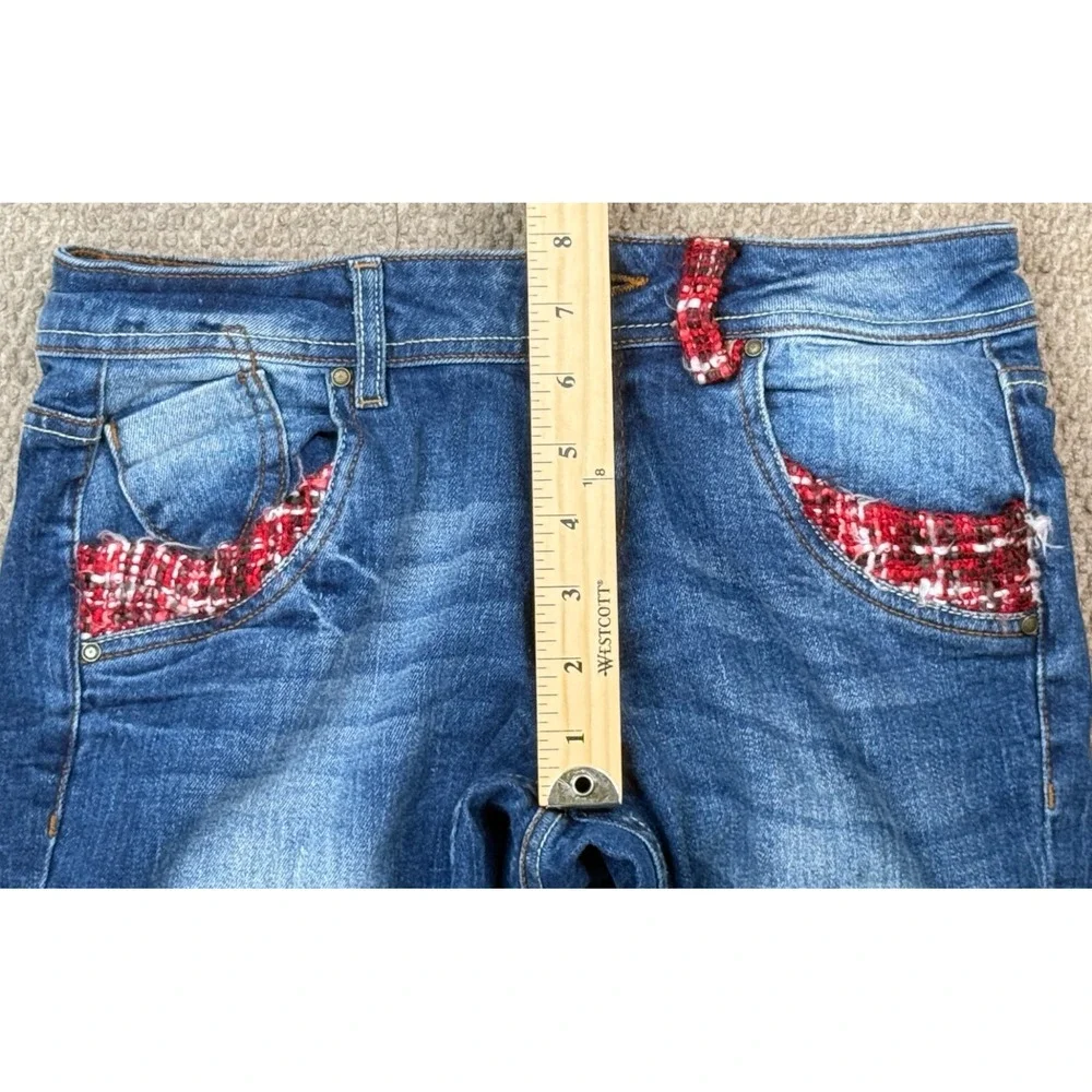 Desigual Rainbow The Pun Slim Pit Women‎ Jeans Size 28 (Actual 28x32)